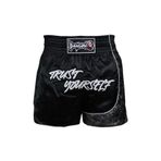 Dragondo MT3408 Trust Yourself Siyah Muay Thai Kick Boks Şortu