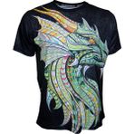 Dragondo TX8590 Muaythai Tişört Dijital Baskılı Muay Thai Tişört - XL - Siyah