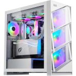 Dragos Air 4X ARGB USB 3.0 Type C PSU Yok ATX Mid Tower Beyaz Gaming Bilgisayar Kasası