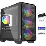 Dragos Diamond 4x Argb Fan USB 3.0 Tempered Glass Matx Oyuncu Bilgisayar Kasası