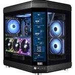 Dragos North Evo Vision LCD Ekran 7x Argb Fan Type C Atx Mid Tower Panoramik Temperli Cam Gaming Kasa Siyah