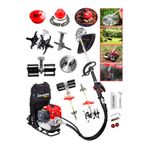 Dragro 4x4 2 Zamanlı Sırt Tipi Benzinli Motorlu Ot Çalı Tırpanı Çim Biçme Makinesi 2 Çapalı Bahçe Seti