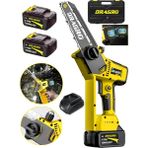 Dragro Alman 21 V 3000 Mah Dijital Göstergeli Dal Budama Testeresi Kömürsüz Otomatik Yağlamalı 10 Pilli