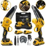 Dragro Alman 88 V 10 Ah Akülü Dal Kesme Budama Testere Makinesi Çift Akülü Çantali 20 cm Pala Pmp 8810