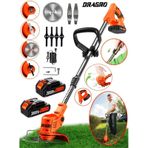 Dragro Alman DRGM3800 Eco Pro 2 Akülü T 3800 Vf 20 Ah Teleskopik Uzatmalı Çim Biçme Tırpanı