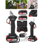 Dragro Alman Pro Kömürsüz Motor Akülü Bağ Makasi Dal Budama Kesme Makasi Makinesi Çantali Siyah