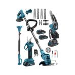 Dragro DRG-2A 4'lü Bahçe Seti Teleskop Uzatma + Otomatik Yağlı Testere + Dal Kesme Makası + Akülü Tırpan