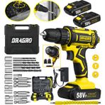 Dragro DRG007 58V 5AH Şarjlı Çift Akülü Vidalama Matkap