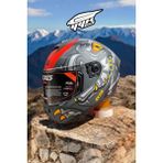 Draken Dınotoon B5 Matt Red. ''2 Vizörlü'' + ''sticker'' Mat Motosiklet Kapalı Kask