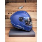 Draken Laci Blue. ''2 Vizörlü'' + ''sticker'' Hediyeli, Mat Motosiklet Kapali Kask - Lacivert