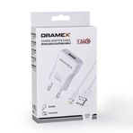 Dramex D11L 1.0A 1 mt Beyaz Lightning Kablolu Şarj Aleti