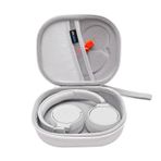 DR·AMIU JBL Tune 510BT/ 520BT/ 660NC/ 670NC/ 570BT/ Tune 525BT/ 500BT/ 500/JBL Live 460NC/ 670NC/ JBL T450BT, Soundcore H30i, Samsung AKG Katlanabilir Küçük Kulaklık Beyaz için Seyahat Çantası