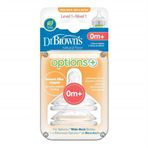 DrBrowns DRB-1201 Dr Browns Options Geniş Ağız Silikon Biberon Emziği 2li 0+ Ay 1.Aşama