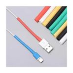 DRCR Iphone Uyumlu Şarj Kablosu Koruyucu Makaron 12 Adet 6 cm Beyaz Renkli Dayanıklı Malzeme