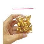 Dreadlocks Beads 50 adet rasta boncuk, saç örgü manşetleri, rasta kilit halkası, ayarlanabilir saç tokası, telkari tüp dekorasyon için aletleri (gümüş veya altın) (altın)