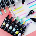 Dream Butik Galaksi Fosforlu Mini Şişe Kalem Seti