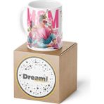 DREAM COLLECTION Anneler Günü Özel Tasarım Porselen Kupa 300 ml - 010 - Beyaz