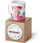 DREAM COLLECTION Labubu Özel Tasarım Porselen Kupa 300 ml - Beyaz
