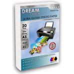 Dream Color Ultra Parlak Fotoğraf Kağıdı A5 (15X21) 20 Yaprak 240 gr (Epson, Canon, Hp, Brother)