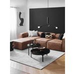 Dream Garden Angelo 4 Modül Modüler Koltuk (3 Modül 1 Puf) Nubuk Kumaş Kahverengi