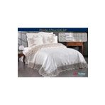 Dream Of Lady Hanedan Dantelli Pikeli Krem Rengi Nevresim Takımı %100 Pamuklu