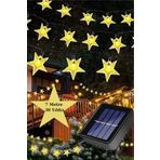 Dream Plus 30 Yıldız 7Metre Güneş Enerjili Su Geçirmez Sarı Led Lamba Bahçe Teras Balkon Ağaç Solar Aydınlatma