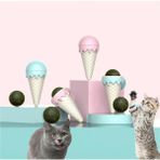 Dream Plus Dondurma Şeklinde Yenilebilir Catnipli Kedi Nanesi Otu Oyun Topu Doğal Materyal