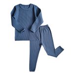 DreamBuy Uygun aile pijama seti – Kızlar, erkek çocuklar ve yetişkinler için kişiselleştirilmiş hediyeler – Ebeveynler, büyük anne ve büyükbabalar ve yeni doğanlar için Noel pikselleri, Mavi, 3-6 Ay