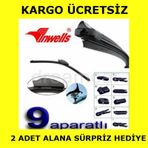 Dreamcar Inwells Araca Özel 9 Aparatlı 41 cm Muz Tipi Silecek