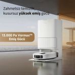 Dreame 13.000 Pa Emiş Gücü Duoscrub Paspaslama Mopextend Roboswing Lidar Navigasyon Istasyonlu Akıllı Robot Süpürge Beyaz