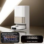 Dreame 19.000 Pa Vormax Emiş Gücü Hyperstream Duobrush Easyleap 40MM Engel Aşma Powerdock 75°c Sıcak Su Yıkama Akıllı Robot Süpürge - Beyaz