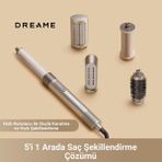 Dreame Airstyle RLS3L Gold Premium Saç Şekillendirici, 1300 W, Hava Üflemeli Başlıklar, Hacimli Fön, Doğal Dalga ve Bukle Aparatları, Iyon Destekli Bakım, Çoklu Aparat Sistemi