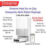 Dreame L10S Ultra Gen 2 Çöp Istasyonlu Akıllı Robot Süpürge + Xiaomi Akıllı Saat Hediye - Beyaz - Silver