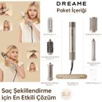 Dreame RLS3L Airstyle Üstün Çoklu Air Styler, Gold, Hava Üflemeli Performans, Pratik Fön, Hacim Veren Aparat, Bukle Belirginleştirme, 1300 W, Anti Statik Bakım, Kompakt Gövde