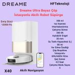 Dreame Ultra Robot Süpürge Beyaz +Xiaomi akıllı Baskül HEDİYE - Beyaz - Altın