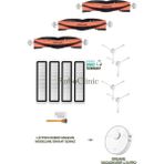 Dreame Vacuum Mop L10 Pro Beyaz Yedek Ana Fırça, Yan Fırça, Hepa Filtre - 13 Parça