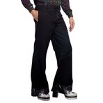 Dreamgirl Yetişkin 70'ler Disko Siyah Pantolon Kostümü, Yetişkin Bell Bottoms Disko Pantolon, Cadılar Bayramı Kostümü, Koyu Siyah, XL-XXL