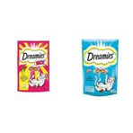 Dreamies kedi ödül maması seti (Sığırlı & peynirli ve somonlu, 2 x 60 g)