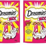 Dreamies Kuru Kedi Ödül Maması, Sığırlı ve Peynirli, 60 G 2li paket