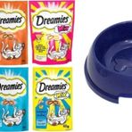 Dreamies Ödül Maması 60gr 6'lı Karışık Set + Mama Kabı Hediyeli
