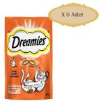 Dreamies Tavuklu Kedi Ödülü 60 gr x 6 Yetişkin Kediler İçin Lezzetli Atıştırmalık - 6 Adet