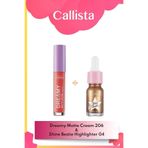 Dreamy Matte Cream Lipgloss 206 My Kingdom - Pembe & Shine Bestie Likit Aydınlatıcı 04 Makyaj Seti