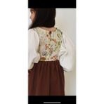 Dreamy Şile Kumaş Vintage Doğumgünü Kız Çocuk Elbise - Kahve - 4 - 5 Yaş