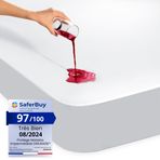 Dreamzie - Alez 90 x 190 cm – Dayanıklı ve su geçirmez yatak koruyucu – yatak koruyucu 90 x 190 cm – optimum koruma ve nefes alır