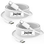 DreemTeam USB C - USB C, 240W USB C Kablosu, 6.6ft C - C Kablo Hızlı Şarj Macbook Pro/Macbook Air, iPad Pro 12,9 inç, iPhone 15/Pro Max/Pro/Plus, Samsung Galaxy S23, Uyumlu 140W/100W/65W/45W/35W/20W