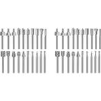 Dremel Freze Ucu Seti Için 40 Adet Hss Yönlendirici Karbür Gravür Uçları Dremel Proxxon Döner Aletler Için 1/8 Inç (3mm) Sap (Yurt Dışından) - Gümüş