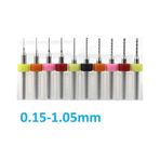 Dremel İçin 0.15-1.05mm Pcb Tungsten Karbür 10 Lu Mikro Matkap Ucu Set