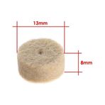 Dremel Için Polisaj Yün Keçesi - 10 Adet (Çap:13Mm)