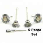Dremel Proxxon için Çelik tel 5 Fırça Temizleme Hazırlama Kalıpçı Seti Dremel Proxxon Uyumlu 5 Parça