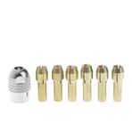 Dremel Ve Benzeri Gravür İçin 6+1 Mandren Penset Seti Mandren Penset Seti 1.0-3.2mm M8 6 1 Set